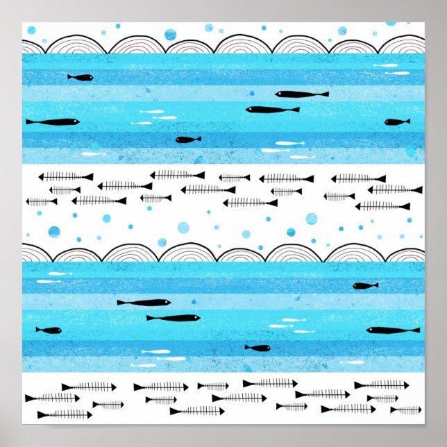 Fiske i havet poster (Framsidan)
