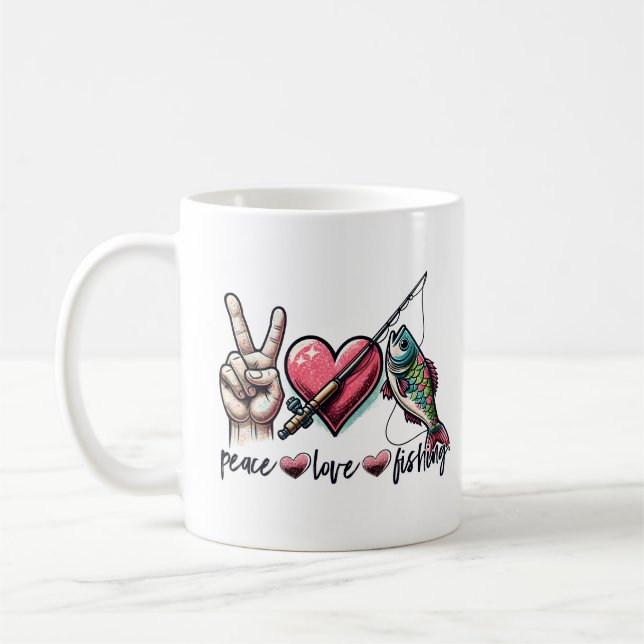 Fiske i kärlek kaffemugg (Vänster)