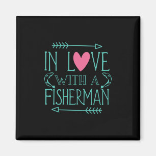 Fiske i Kärlek med en fiskare Magnet