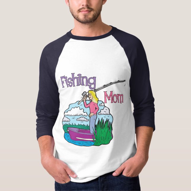 Fiske i Mamma Tee Shirt (Framsida)