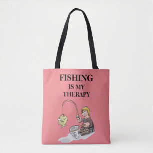 Fiske i min terapidesign tygkasse