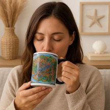 Fiske i Oceanens Abstrakt Art