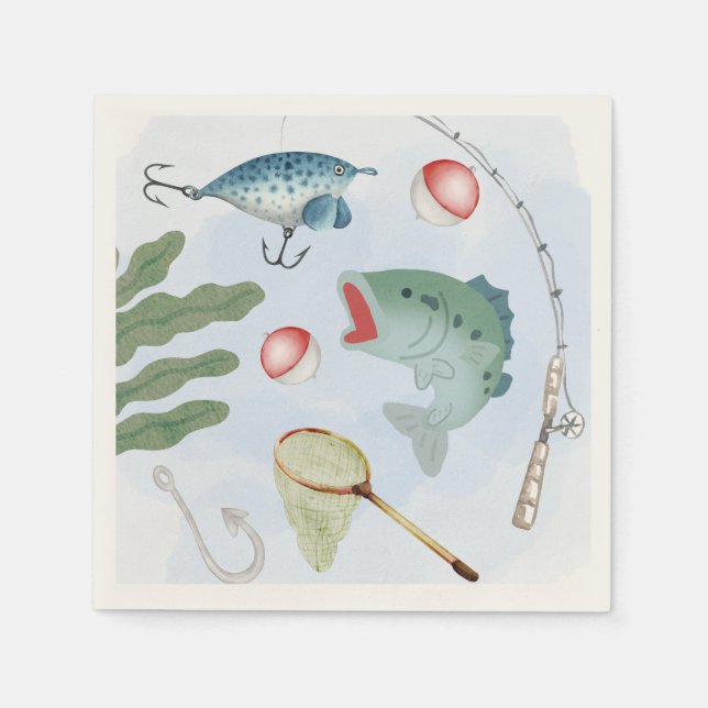 Fiske i Party Napkins Pappersservett (Framsidan)