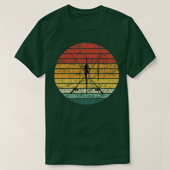 Fiske i Rod Retro T Shirt (Design framsida)