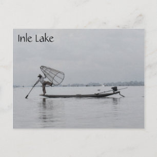 Fiske i sjö vykort