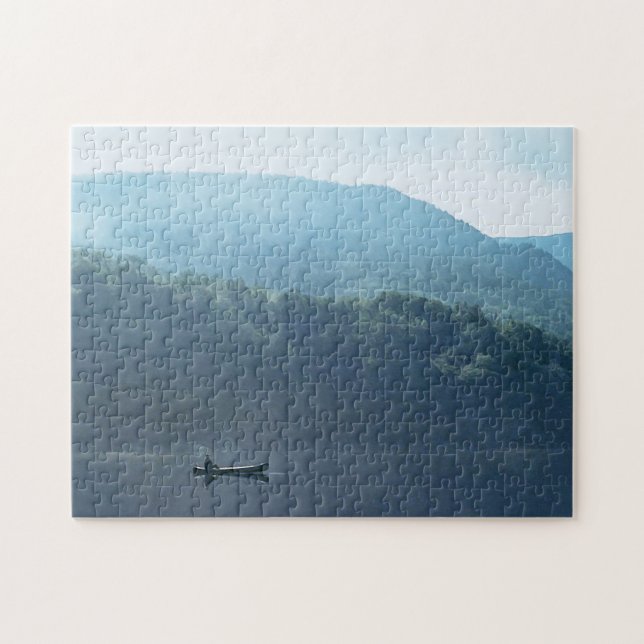 Fiske i Sjö White Mountains New Hampshire Puzzle Pussel (Horisontell)