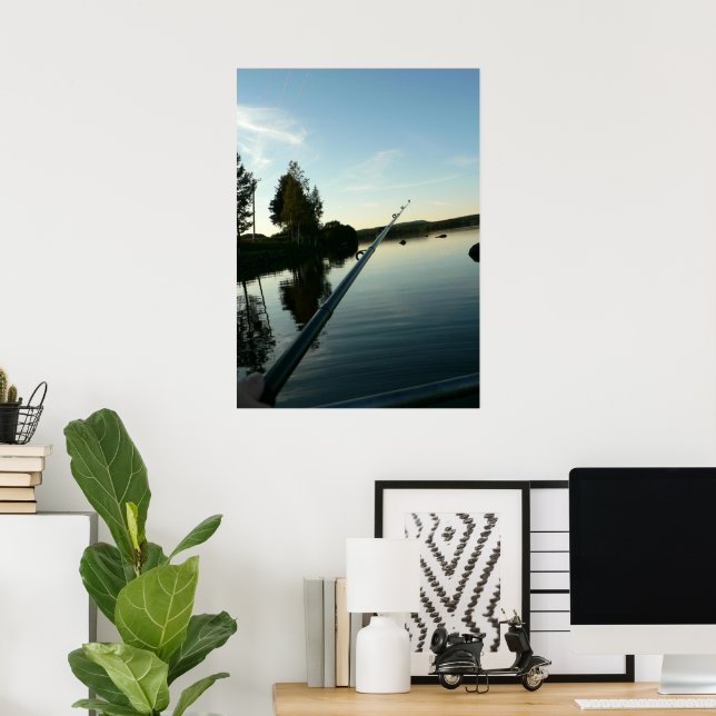 Fiske i skymningen Print Poster (Hemmakontoret)