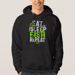 Fiske i sömn fisk Upprepa För manar fiskare Fa Hoodie