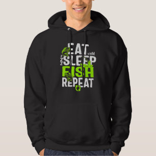 Fiske i sömn fisk Upprepa För manar fiskare Fa Hoodie