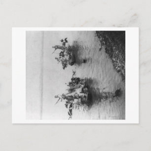 Fiske i storkanalen i Soo-chow-Chinan Vykort