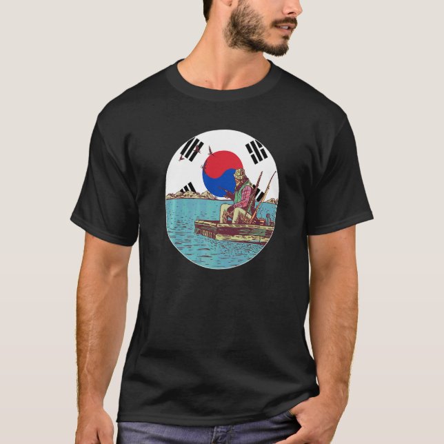 Fiske i Sydkorea  Korea Fiske T Shirt (Framsida)