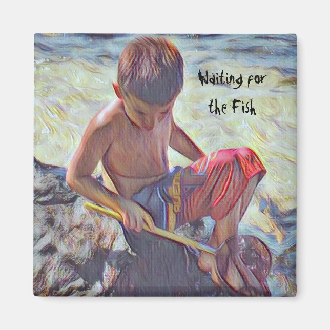 Fiske i Tide Bassäng Magnet (Framsidan)