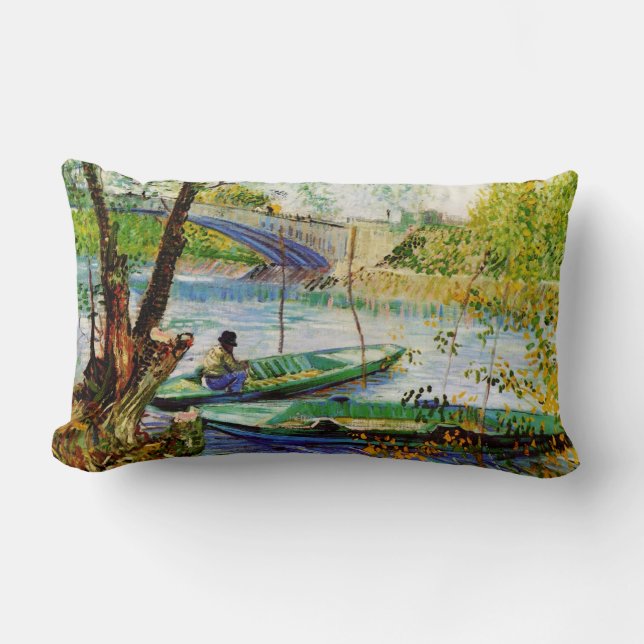 Fiske i Vår, Vincent van Gogh. Lumbarkudde (Framsida)
