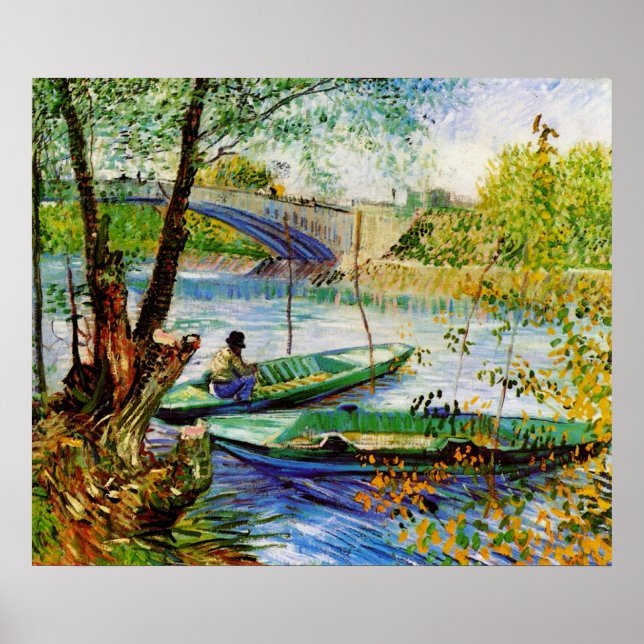 Fiske i Vår Vincent van Gogh Poster (Framsidan)