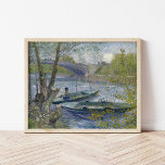 Fiske i Vår | Vincent Van Gogh Poster<br><div class="desc">Fiske i Vår,  Pont de Clichy (Asnières) (1887) | Originalkonst av den nederländske eftertryckaren Vincent Van Gogh (1853-1890). I målningen visas två fiskebåtar i vatten nära en bro i mjuka skuggor av blått och grönt färg. Använda verktygen för att lägga till anpassningsbar eller anpassa bilden.</div>