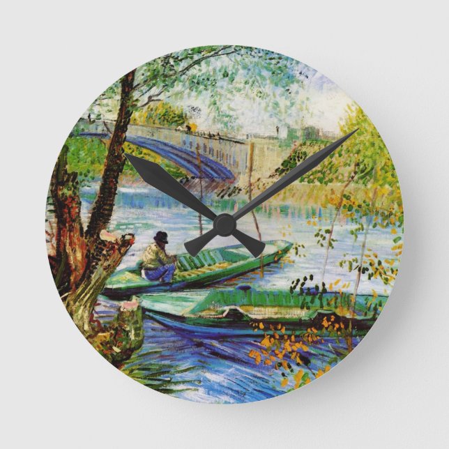 Fiske i Vår, Vincent van Gogh. Vackert fis Rund Klocka (Framsida)