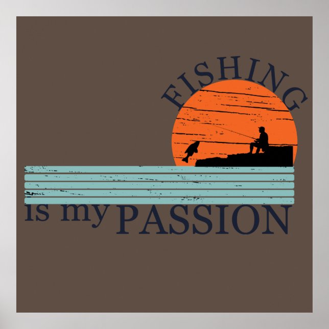 Fiske i vintage älskare poster (Framsidan)