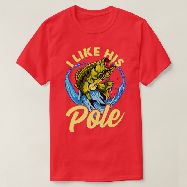 Fiske jag gillar hans polare Par Maka Girlkompis T Shirt (Design framsida)