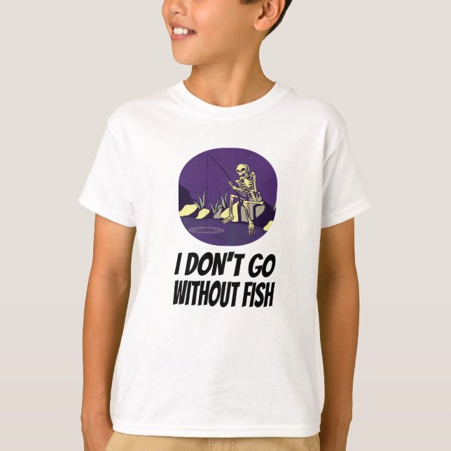 Fiske Jag Somnar Inte Utan Fisk T Shirt (Framsida)