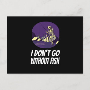 Fiske Jag Somnar Inte Utan Fisk Vykort