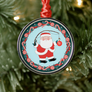 Fiske jul Ceramic Orna Julgransprydnad Metall