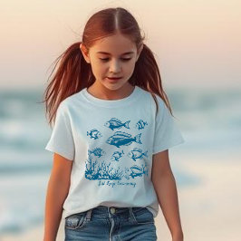 Fiske just Behålla simming T Shirt