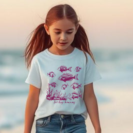 Fiske just Behålla simming T Shirt