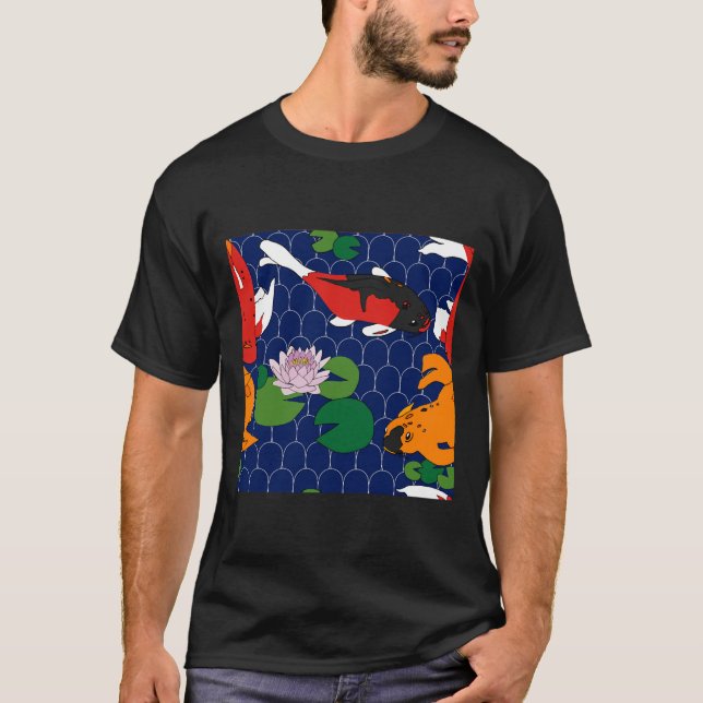 Fiske Koi Fish 200 T Shirt (Framsida)