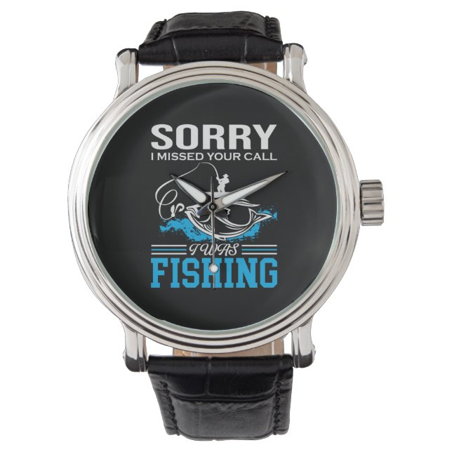 Fiske konst Förlåt att jag fiskade Armbandsur (Framsida)