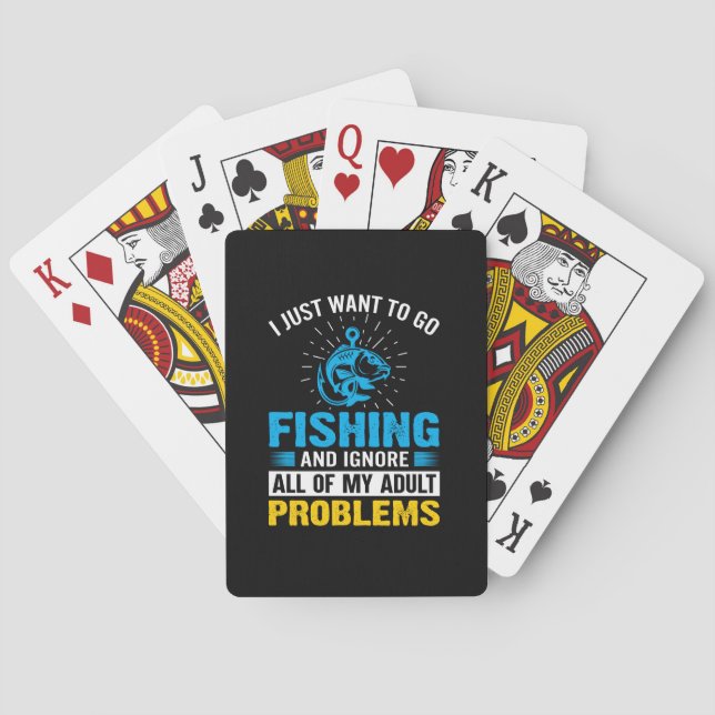 Fiske konst jag vill bara fiska casinokort (Baksidan)