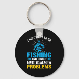 Fiske konst jag vill bara fiska nyckelring