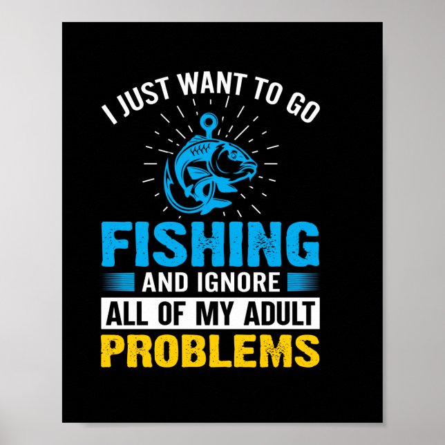 Fiske konst jag vill bara fiska poster (Framsidan)
