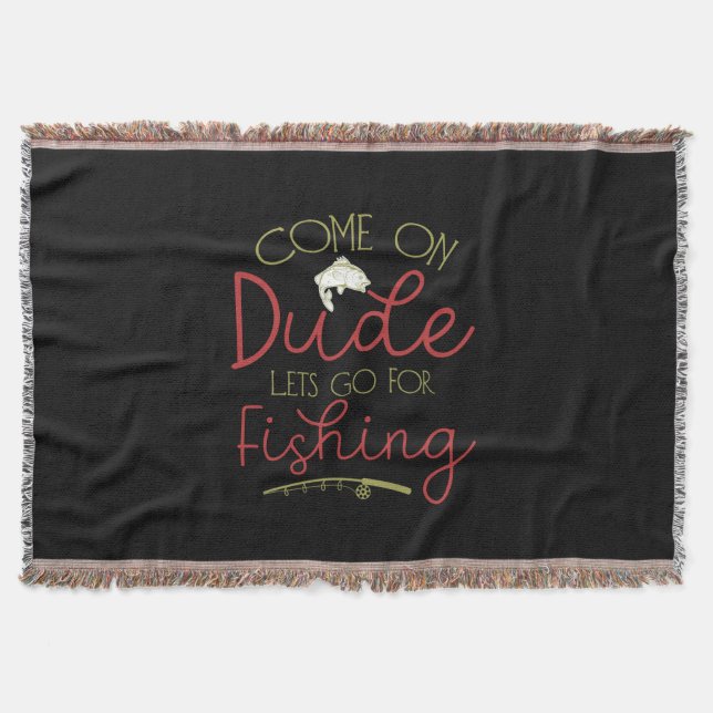 Fiske konst - låt gå till fiske filt (Framsidan)