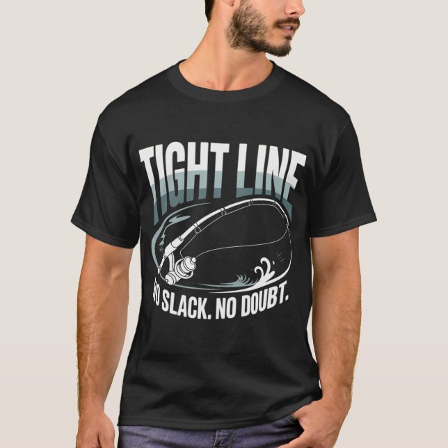 Fiske Kontroll Hav Anglare Tät Line T Shirt (Framsida)