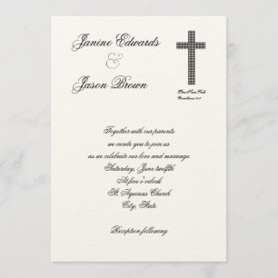Fiske Kor Christian Wedding bjudande Inbjudningar