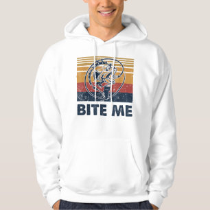 Fiske Krok Bita me Bass Catfish Pike Fisherman F Hoodie