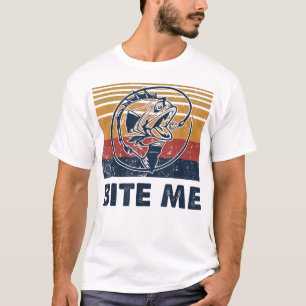 Fiske Krok Bita me Bass Catfish Pike Fisherman F T Shirt