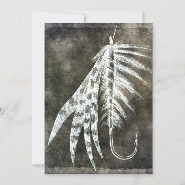 Fiske Krok - Flygfiske Angling Fish Lure Brown Inbjudningar (Framsida)