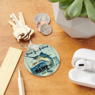 Fiske, lägg till namn eller nyckelkedja för text nyckelring