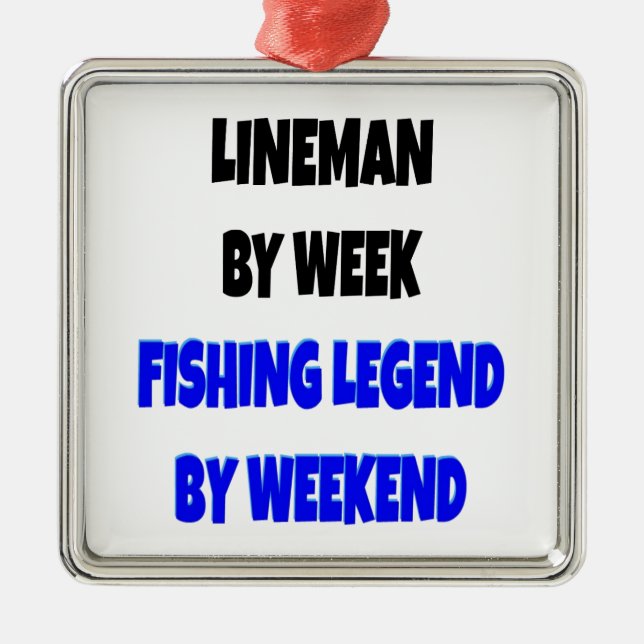 Fiske Legend Lineman Julgransprydnad Metall (Framsidan)