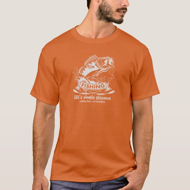 Fiske Lifes enkla njutning T Shirt (Framsida)