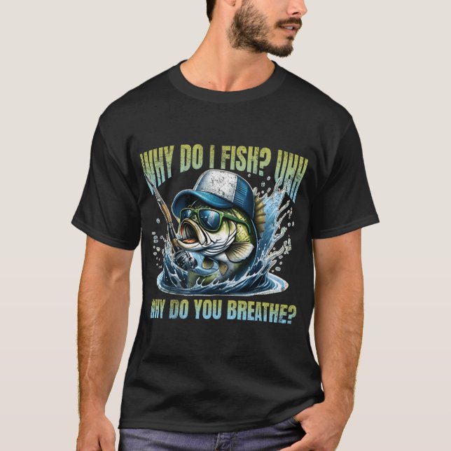 Fiske Löser De Flesta Av Mina Problem Jakt Löser T Shirt (Framsida)