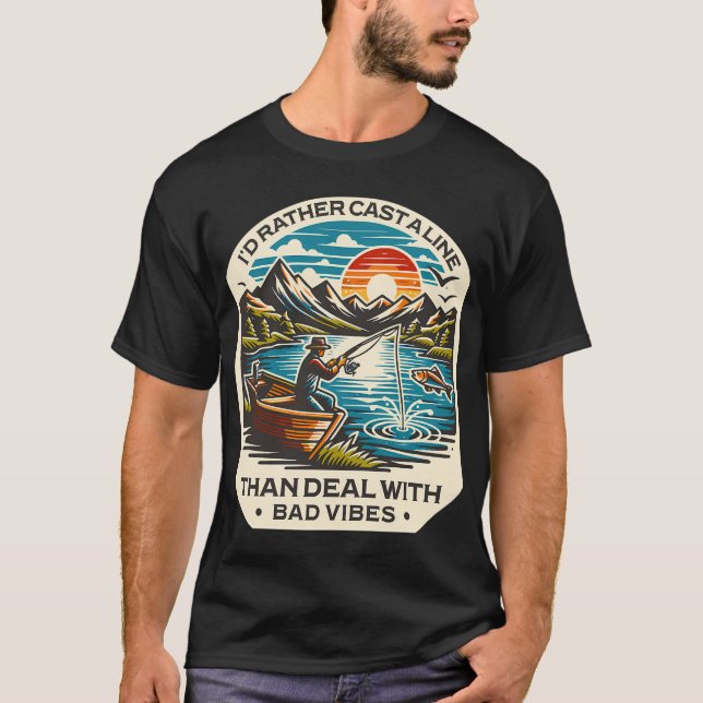 Fiske Löser De Flesta Av Mina Problem Jakt Löser  T Shirt (Framsida)