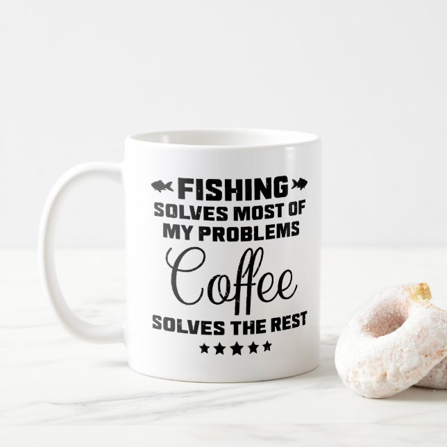 Fiske Löser Mina Problem Rollig Kaffe Kaffemugg (Med munk)