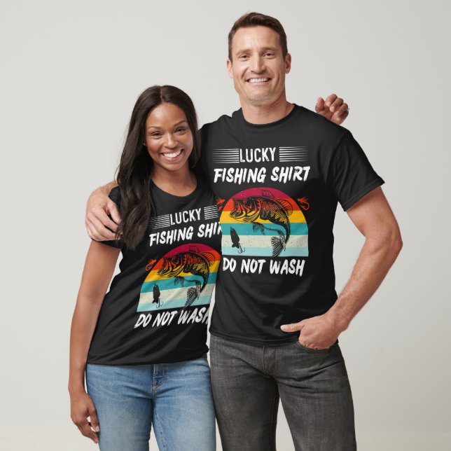 Fiske: Lucky Fishing Shirt tvättar inte T (Unisex)