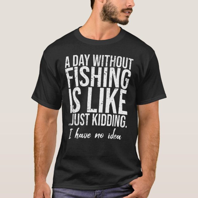 Fiske: Lustigt sportpresentidé T Shirt (Framsida)