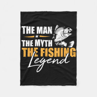 Fiske Mannen Myten Legend Fiskare Cool Fiskare Fleecefilt
