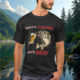 Fiske, med bränsle av Beer Tshirt T Shirt