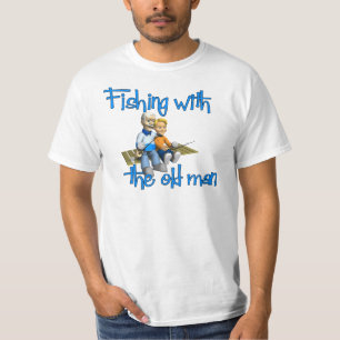 Fiske med den gamle tee shirt