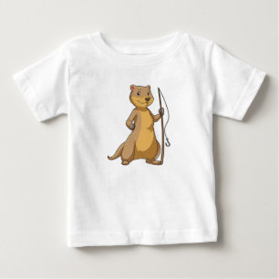 Fiske med fiskstav t shirt